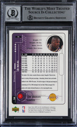 Lakers Shaquille O'Neal Signed 1999 Upper Deck MVP #75 Card Auto 10! BAS Slabbed