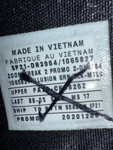 Giannis Antetokounmpo Autographed 2021 Player Exclusive (PE) Promo ILLUSION GRN/BLK-MTLG Nike Zoom Freak 2 Shoes Milwaukee Bucks Size 17 (No Box) Beckett BAS Witness #3W396817 & #3W396818