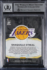 Lakers Shaquille O'Neal Signed 2020 Donruss Optic WS #1 Card Auto 10! BAS Slab