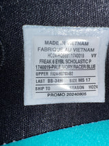 Giannis Antetokounmpo Autographed 2024 Player Exclusive (PE) Promo Pale Ivory & Racer Blue Nike Zoom Freak 6 Indoor/Outdoor Shoes Milwaukee Bucks Size 17 (No Box) Beckett BAS Witness #3W395083 #3W395084