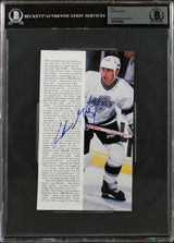 Kings Wayne Gretzky Authentic Signed 4.75x8 Magazine Page Autographed BAS Slab