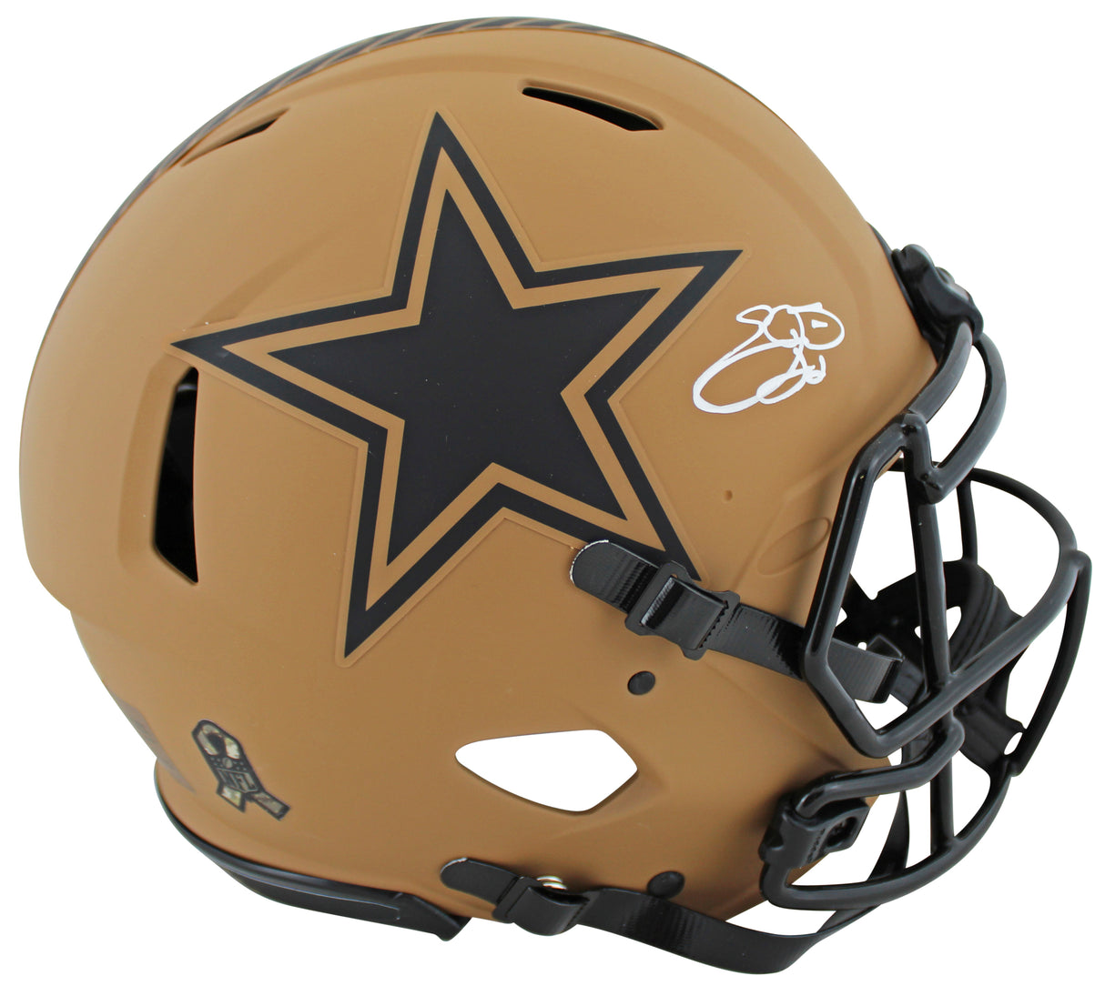 Cowboys Emmitt Smith Signed 2023 STS II F/S Speed Proline Helmet w/ Case BAS Wit