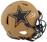Cowboys Emmitt Smith Signed 2023 STS II F/S Speed Proline Helmet w/ Case BAS Wit