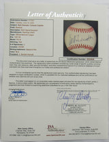 Bart Giamatti Orlando Cepeda Signed Auto Rawlings Baseball JSA LOA ZZ23038