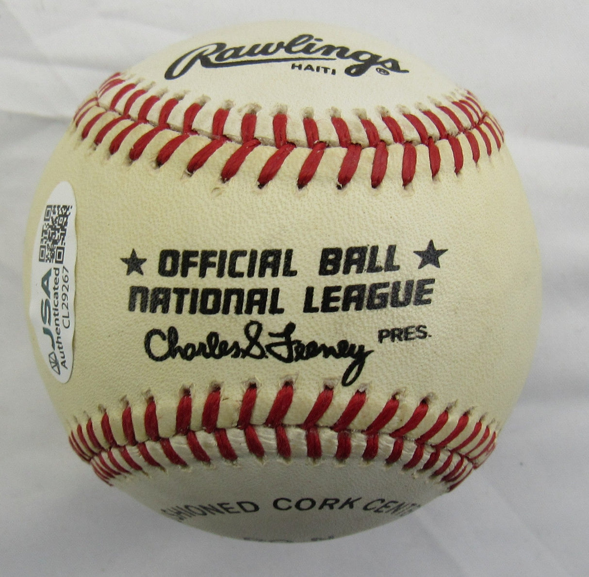 Warren Spahn Stan Musial Signed Rawlings Baseball JSA CL29267
