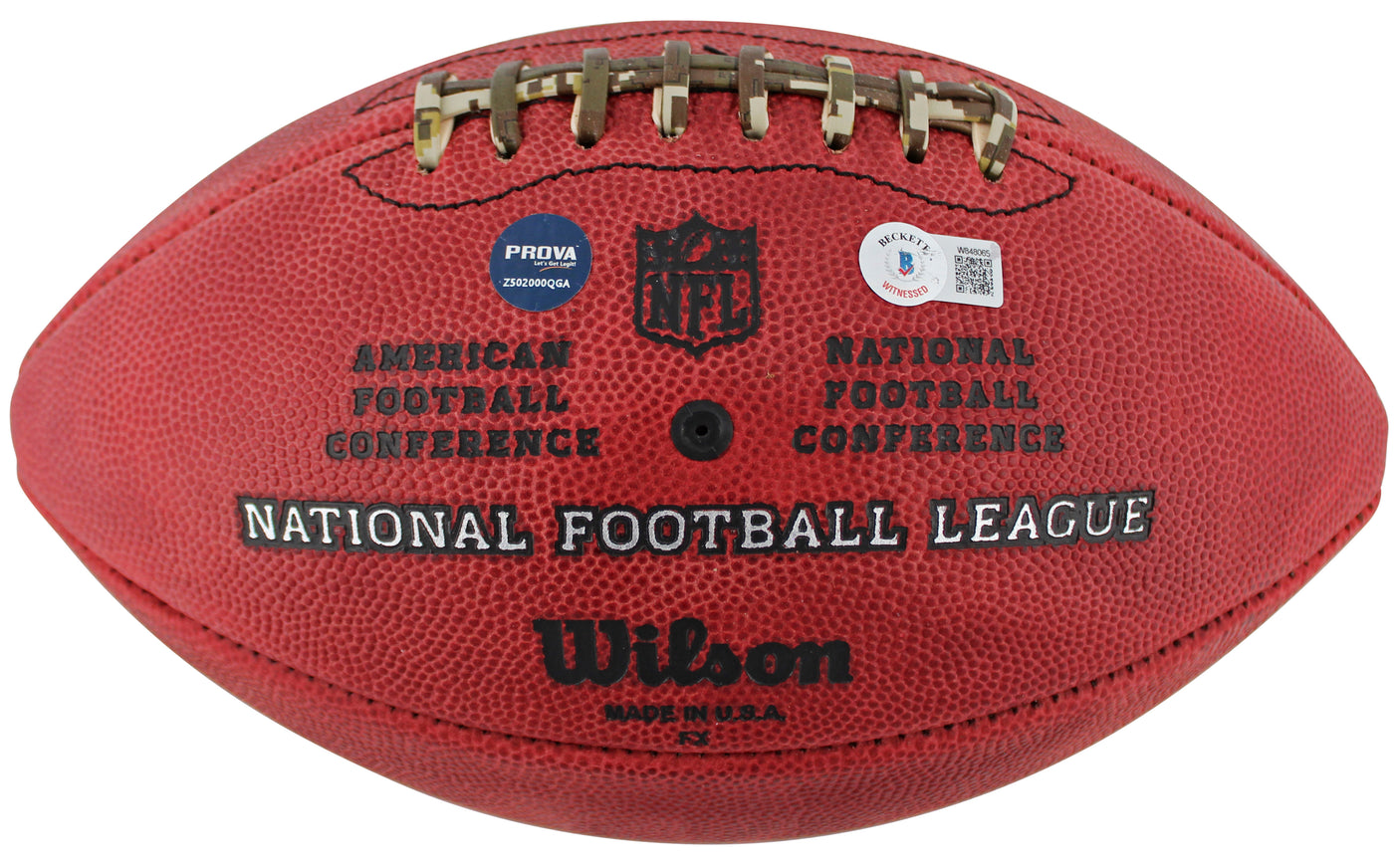 Cowboys Emmitt Smith Signed "The Duke" Team Showcase Football W/ Case BAS Wit