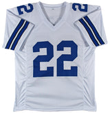 Cowboys Emmitt Smith Authentic Signed White Pro Style Jersey BAS Witnessed