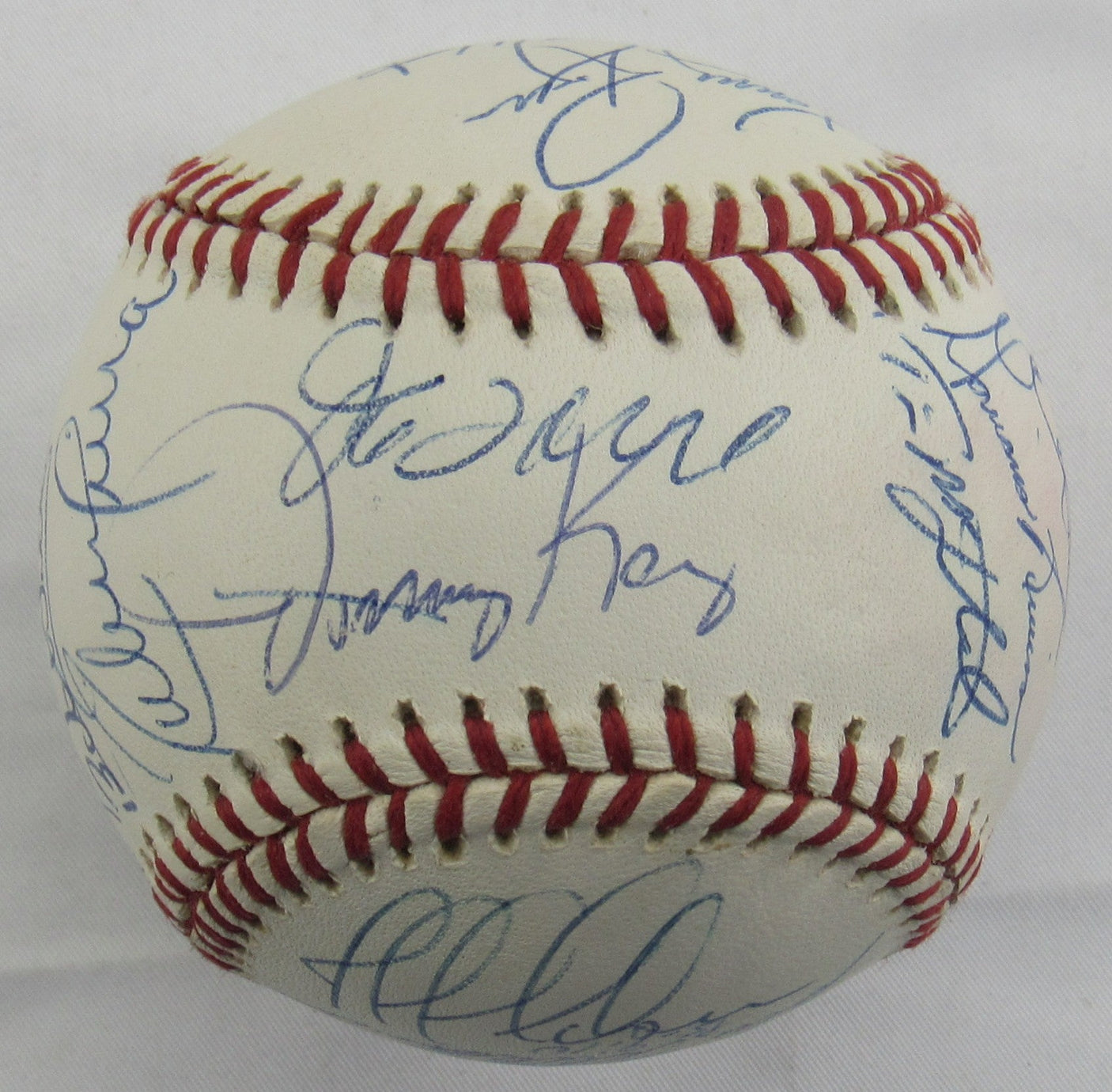 1996 World Series Yankees Derek Jeter +More Signed Auto Rawlings Baseball JSA LOA ZZ35548