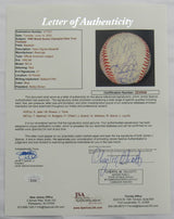1996 World Series Yankees Derek Jeter +More Signed Auto Rawlings Baseball JSA LOA ZZ35548