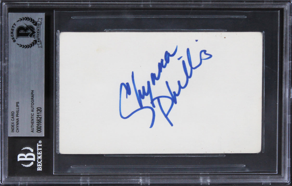 Chynna Phillips Bridesmaids Authentic Signed 3x5 Index Card BAS Slabbed 2