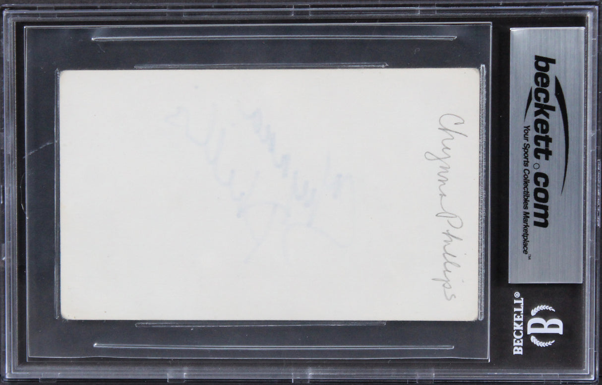 Chynna Phillips Bridesmaids Authentic Signed 3x5 Index Card BAS Slabbed 2
