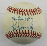 Ken Griffey Jr Ken Griffey Sr Signed Auto Rawlings Baseball JSA LOA ZZ23037