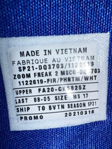 Giannis Antetokounmpo Autographed 2021 Player Exclusive (PE) Promo Fir, Phantom & White Nike Zoom Freak 2 MSCO Shoes Milwaukee Bucks Size 17 Beckett BAS Witness Stock #252595