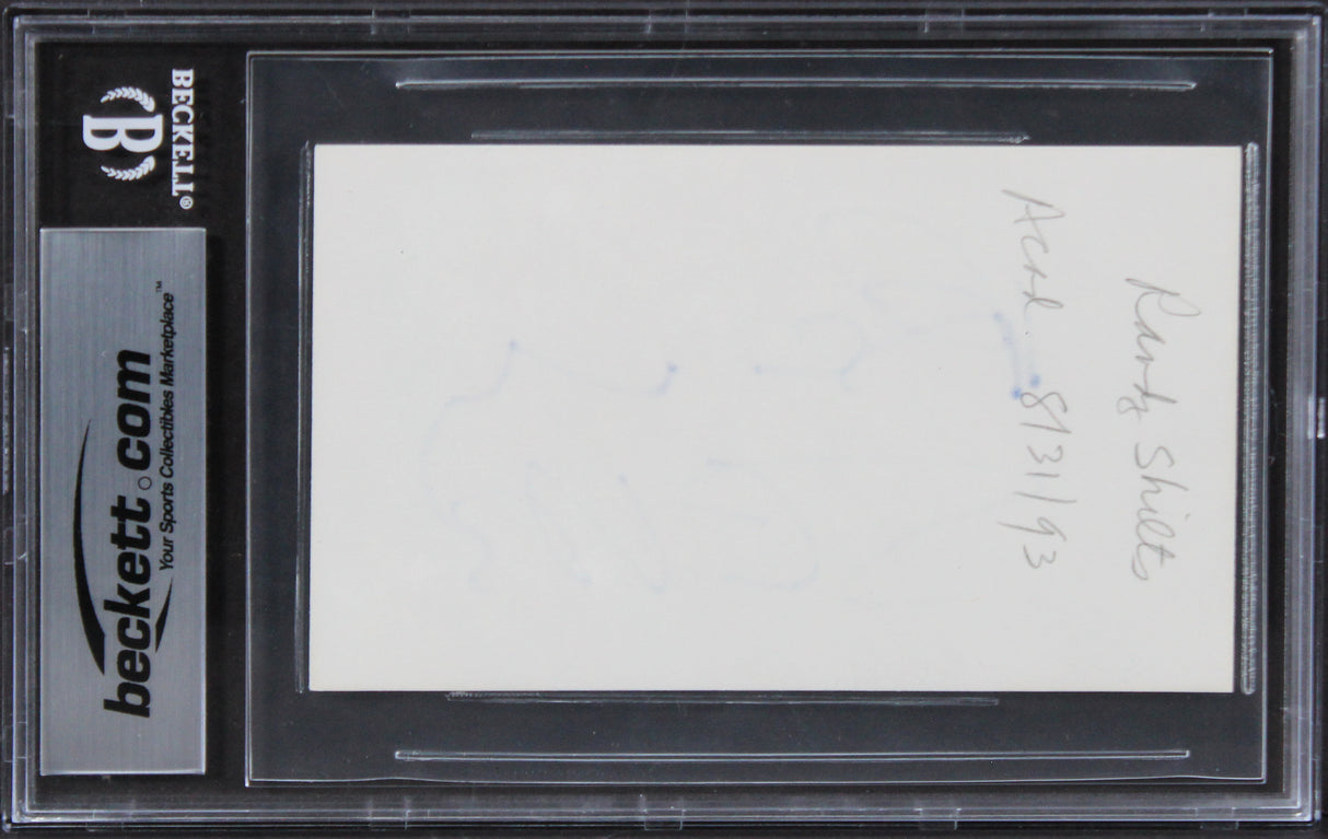 Randy Shilts And the Band Played On Authentic Signed 3x5 Index Card BAS Slab 2