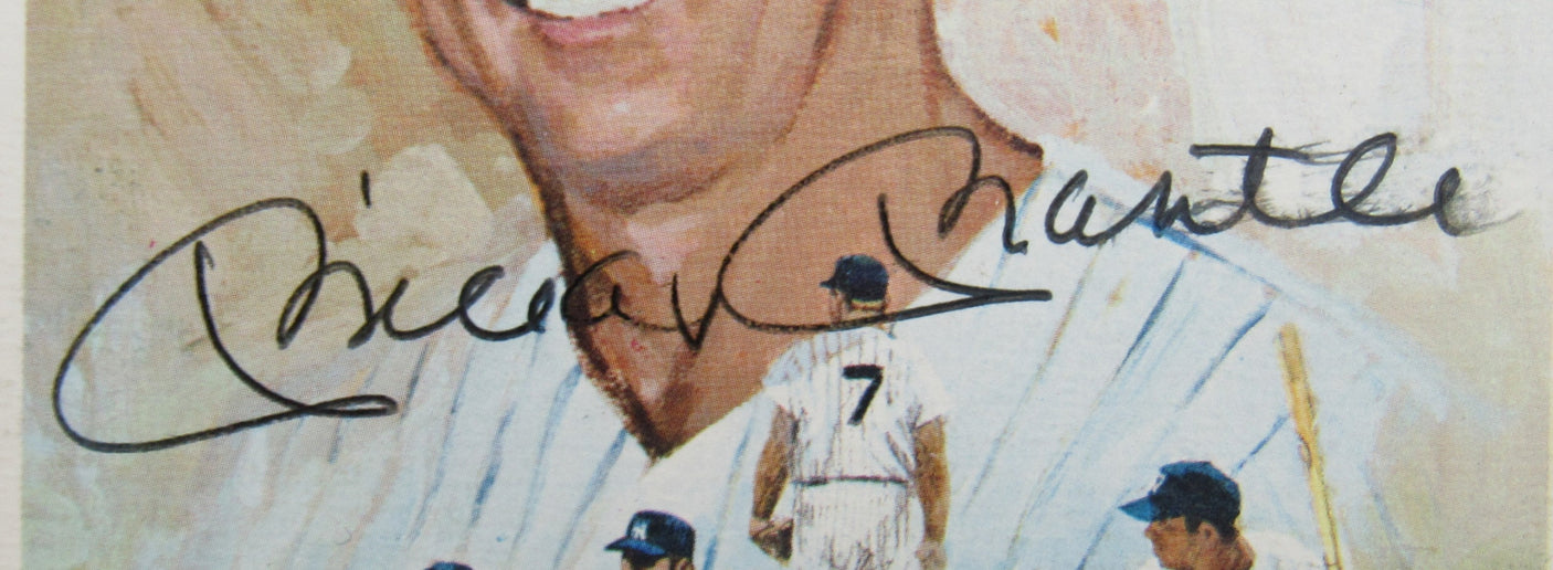 Mickey Mantle Signed Auto 4x6 Card JSA LOA ZZ10851