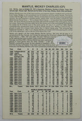 Mickey Mantle Signed Auto 4x6 Card JSA LOA ZZ10851