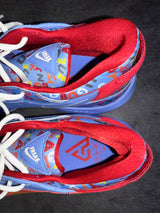 Giannis Antetokounmpo Autographed 2021 Player Exclusive (PE) Promo Royal Nike Zoom Freak 2 1 Shoes Milwaukee Bucks Size 17 Beckett BAS Witness Stock #252602