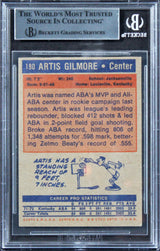 Bulls Artis Gilmore "HOF 2011" Signed 1972 Topps #180 Rookie Card BAS Slabbed