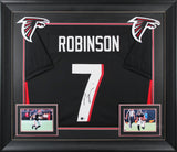 Bijan Robinson Authentic Signed Black Pro Style Framed Jersey Autographed BAS