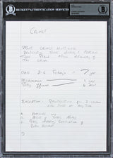 Lakers Shaquille O'Neal 8x10 Training Notes Handwriting Sample BAS Slabbed 1
