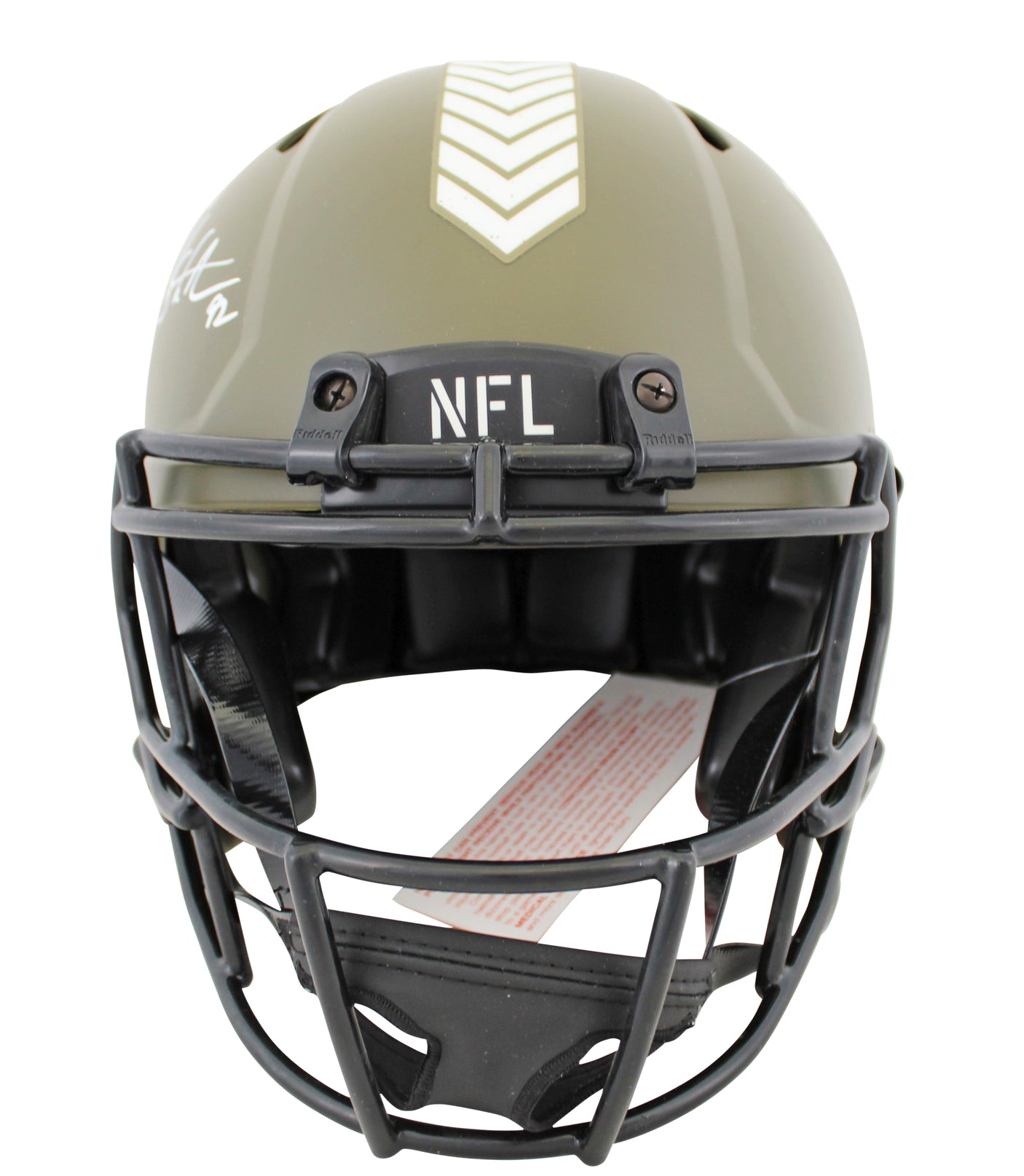 T.J. Watt & Michael Strahan 22.5 Sacks Signed STS F/S Speed Proline Helmet BAS W