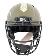 T.J. Watt & Michael Strahan 22.5 Sacks Signed STS F/S Speed Proline Helmet BAS W