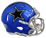Cowboys Dak Prescott Authentic Signed Flash Speed Mini Helmet BAS Witnessed