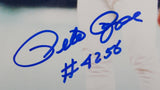 Pete Rose Signed 8x10 Photo w/ #4256 Insc JSA CL29192