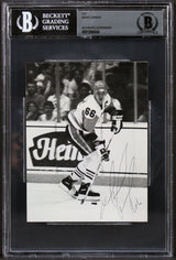 Penguins Mario Lemieux Authentic Signed 4.25x5.5 Cut Signature BAS Slabbed