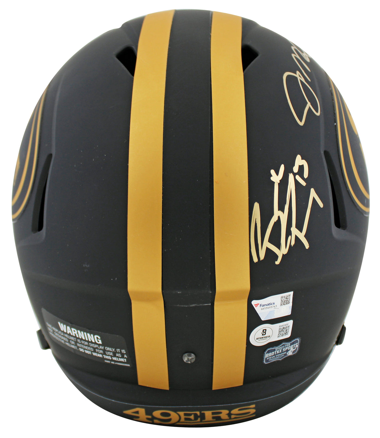 Purdy, Montana & Young Signed Eclipse F/S Speed Rep Helmet W/ Case BAS & Fan