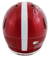 49ers Deion Sanders HOF 2011 Signed Flash Full Size Speed Proline Helmet BAS Wit