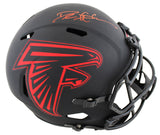 Falcons Deion Sanders Signed Eclipse Full Size Speed Rep Helmet BAS Witnessed