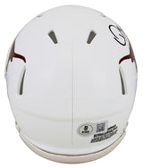 Texas Quinn Ewers Authentic Signed Speed Mini Helmet w/ Case BAS Witnessed