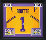 Kayshon Boutte Authentic Signed Yellow Pro Style Framed Jersey Autographed JSA