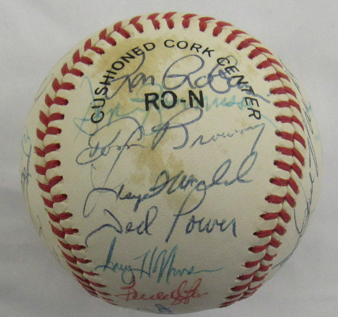 1987 Cincinnati Reds Team Signed Auto Rawlings Baseball B151