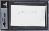 Estelle Harris Seinfeld Authentic Signed 3x5 Index Card Autographed BAS Slabbed