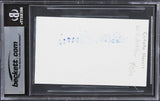 Estelle Harris Seinfeld Authentic Signed 3x5 Index Card Autographed BAS Slabbed