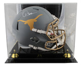 Texas Quinn Ewers Signed Slate Full Size Speed Rep Helmet w/ Case BAS Witnessed