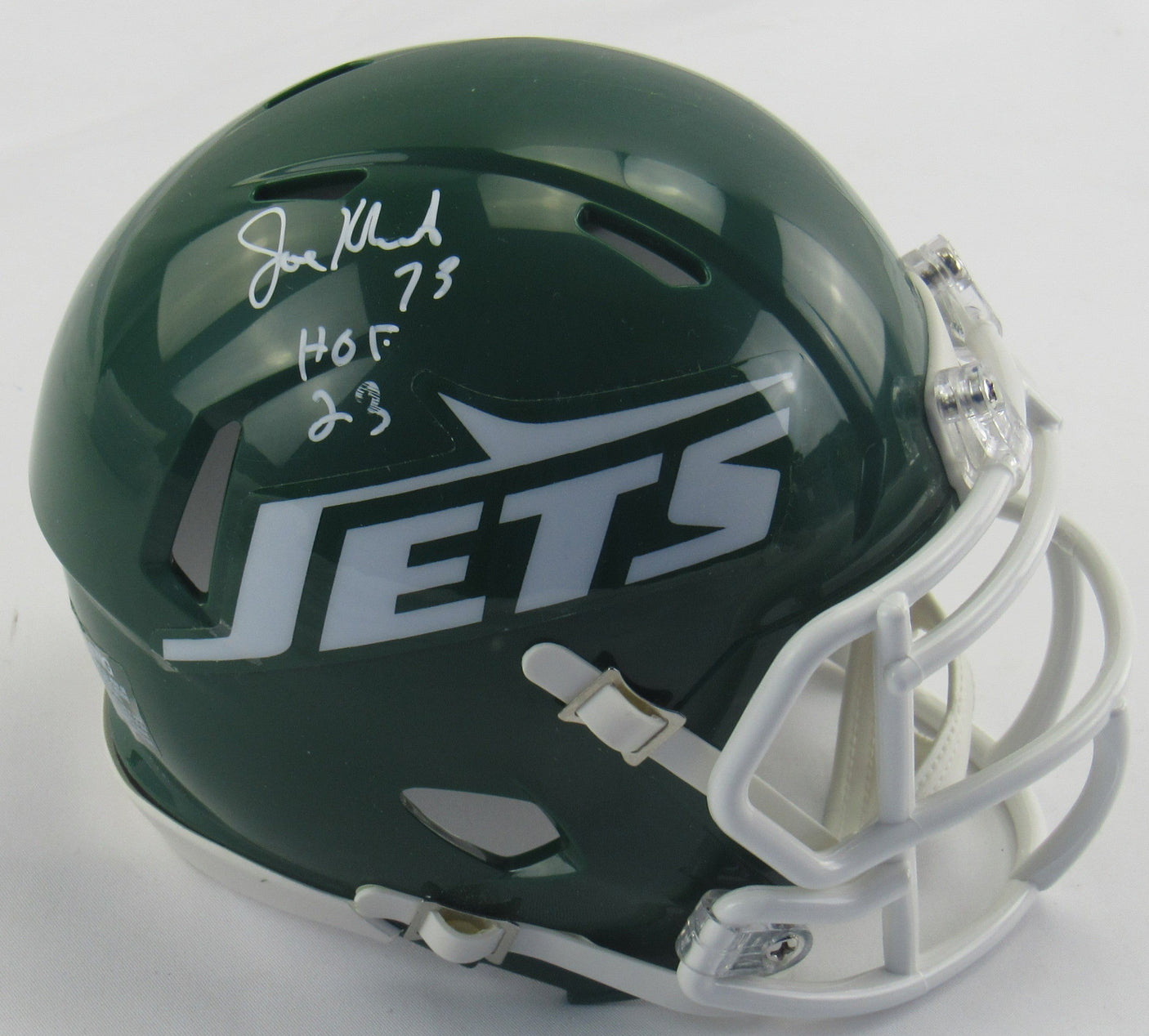 Joe Klecko Signed Auto Replica Jets Mini Helmet JSA WB635558