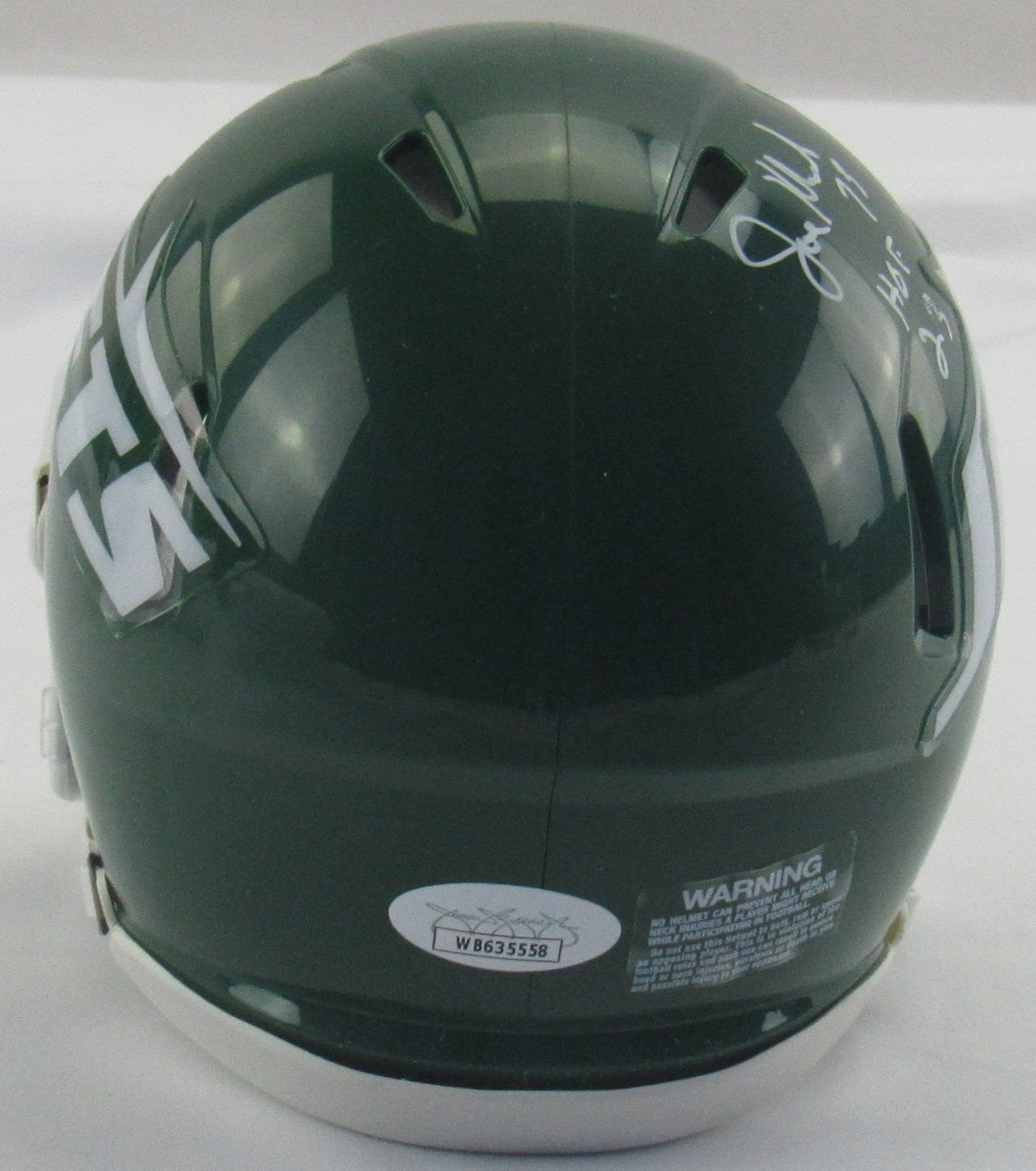Joe Klecko Signed Auto Replica Jets Mini Helmet JSA WB635558