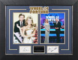 Vanna White & Pat Sajak Wheel of Fortune Signed Framed Display BAS #AD04979