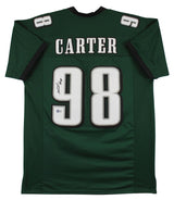 Jalen Carter Authentic Signed Green Pro Style Jersey BAS Witness