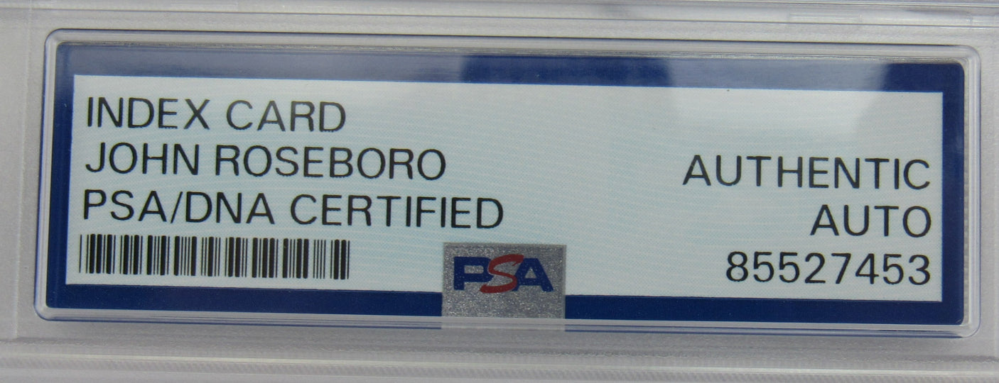 John Roseboro Signed Encapsulated Index Card PSA/DNA