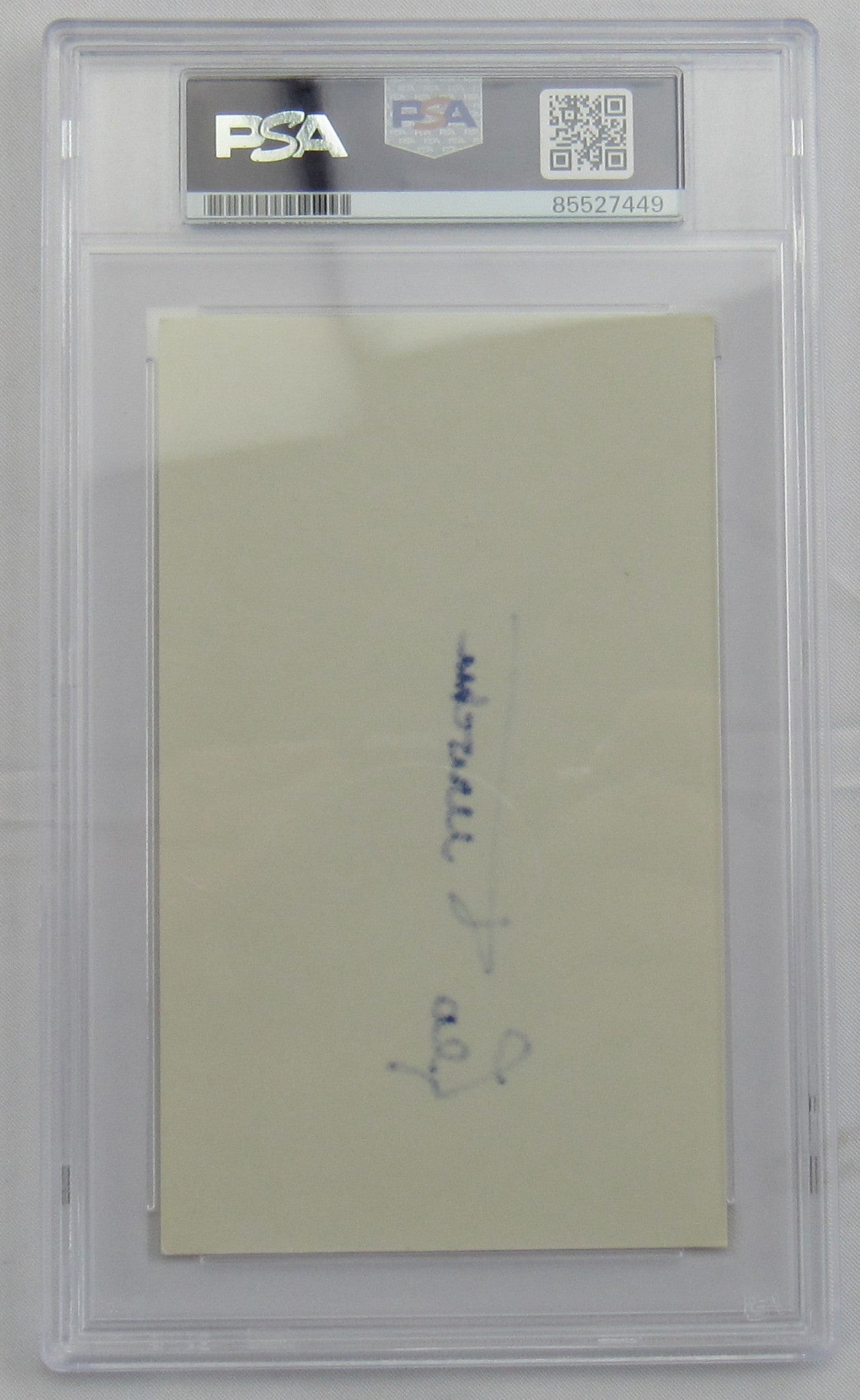 Leo Durocher Signed Encapsulated Index Card PSA/DNA