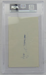 Leo Durocher Signed Encapsulated Index Card PSA/DNA