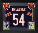 Brian Urlacher "HOF 18" Signed Navy Blue Pro Style Framed Jersey BAS Witnessed