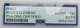 Roger Clemens Signed Encapsulated Print PSA/DNA