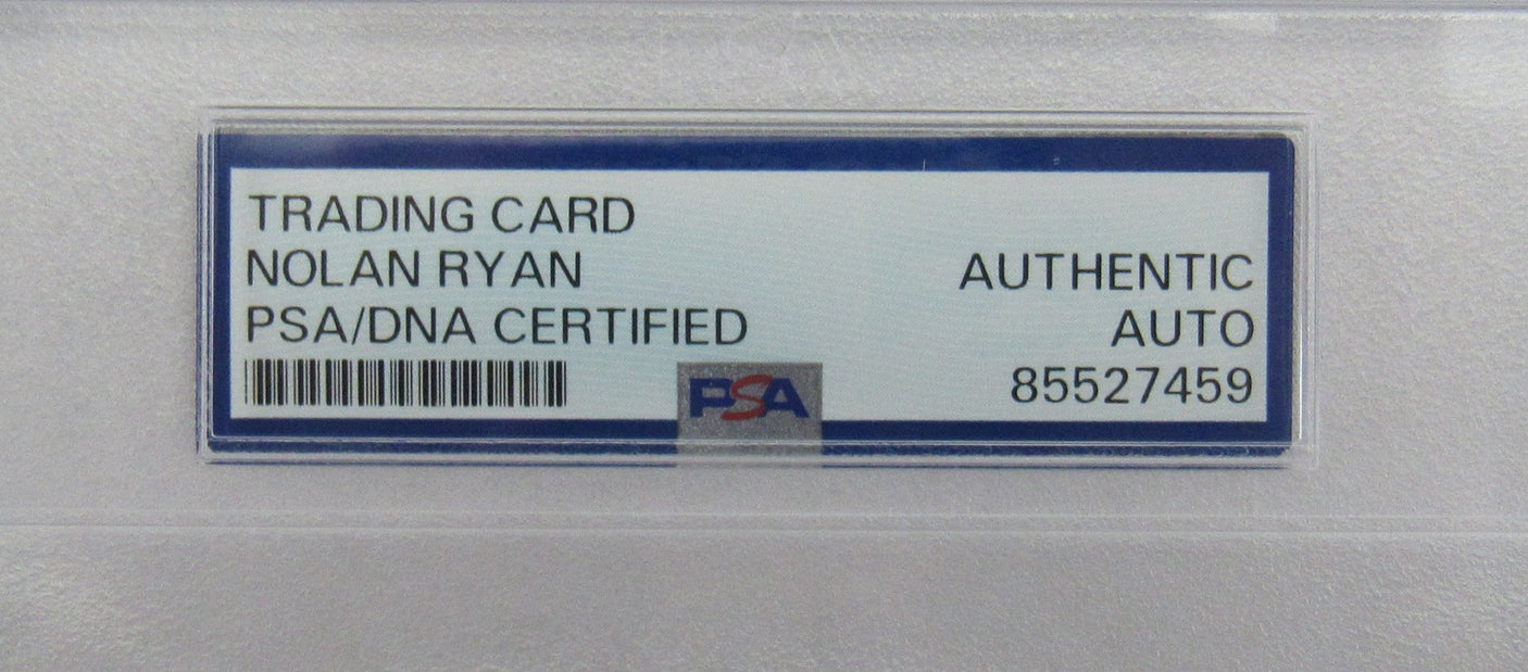 Nolan Ryan Signed Encapsulated Topps Print PSA/DNA III