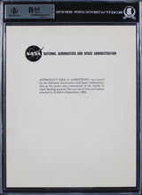 Neil Armstrong Apollo 11 "Best Wishes" Signed 8x10 NASA Photo BAS Slabbed