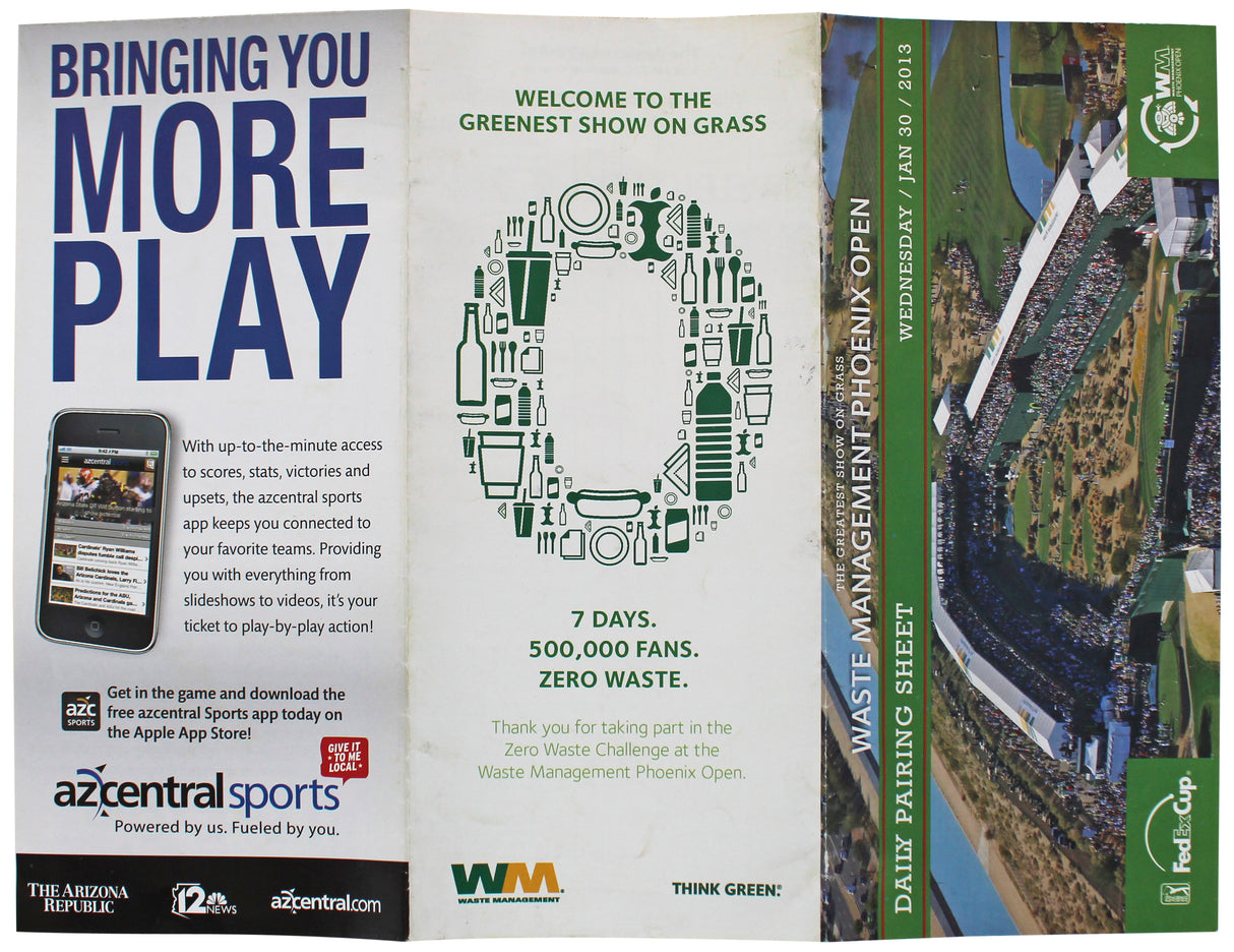 Phil Mickelson Authentic Signed Waste Management Phoenix Open Map BAS #BK12635